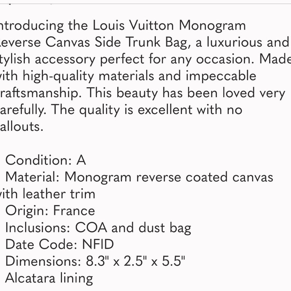 ❤️GORGEOUS❤️ Exclusive ❤️Louis Vuitton Reverse Trunk PM - Picture 10 of 10